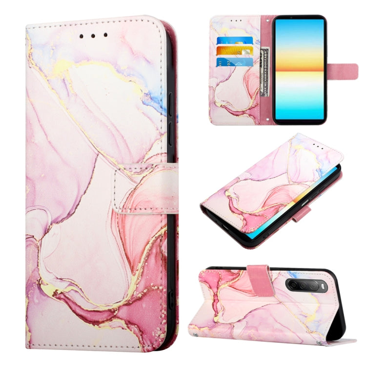 PT003 Marble Pattern Flip Leather Phone Case, For Sony Xperia 1 V, For Sony Xperia 10 V, For Sony Xperia 10 IV