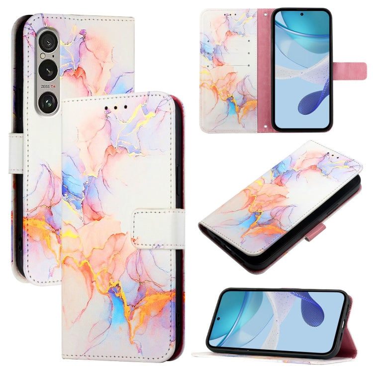 PT003 Marble Pattern Flip Leather Phone Case, For Sony Xperia 10 VI, For Sony Xperia 1 VI, For Sony Xperia 5 VI, For Sony Xperia 5 V
