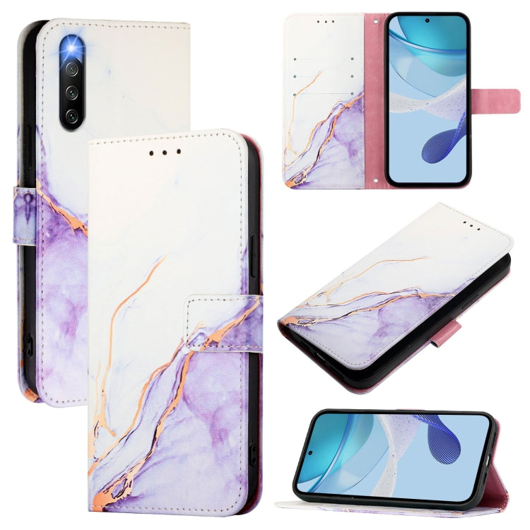 PT003 Marble Pattern Flip Leather Phone Case, For Sony Xperia 1 V, For Sony Xperia 10 V, For Sony Xperia 10 IV