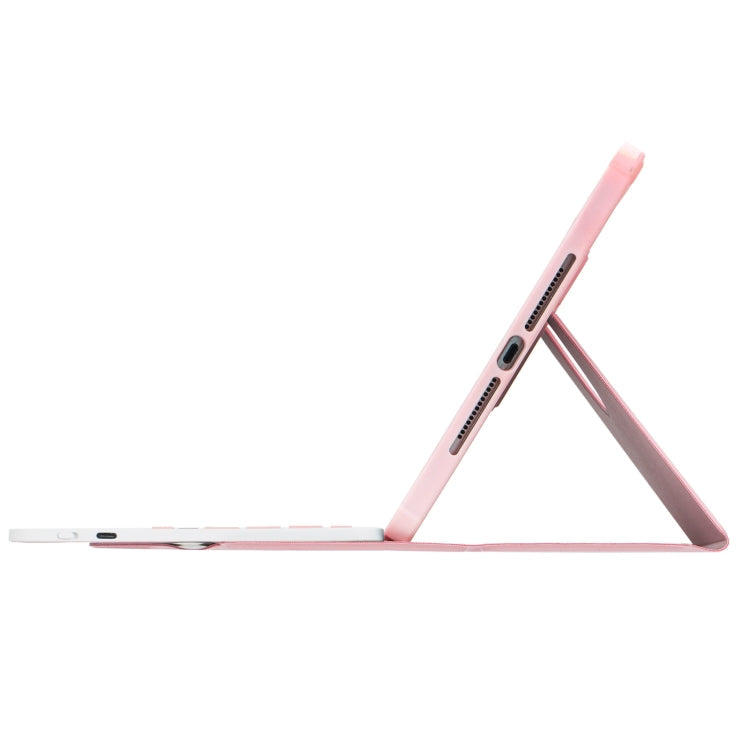 F10B-AS 360 Rotation Acrylic Transparent Bluetooth Keyboard Leather Case With Touch Control / Backlight, F10B-AS
