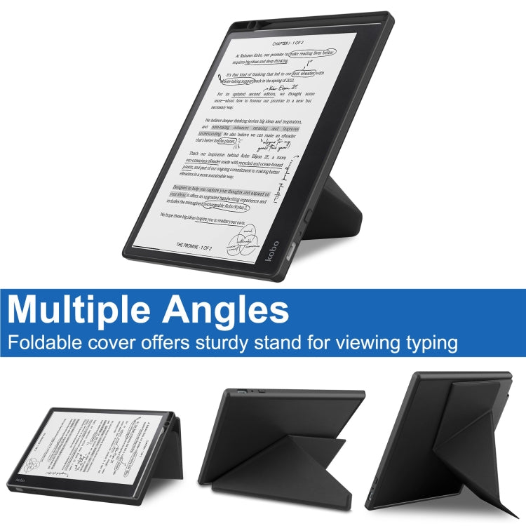 Solid Color Deformation TPU Leather Smart Tablet Case, For Kobo Elipsa 2E
