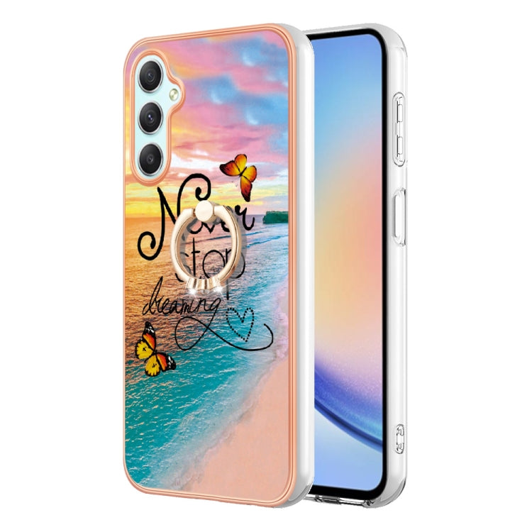 Electroplating IMD TPU Phone Case with Ring, For Samsung Galaxy A05s, For Samsung Galaxy A25 5G, For Samsung Galaxy S23 FE 5G, For Samsung Galaxy A24 4G