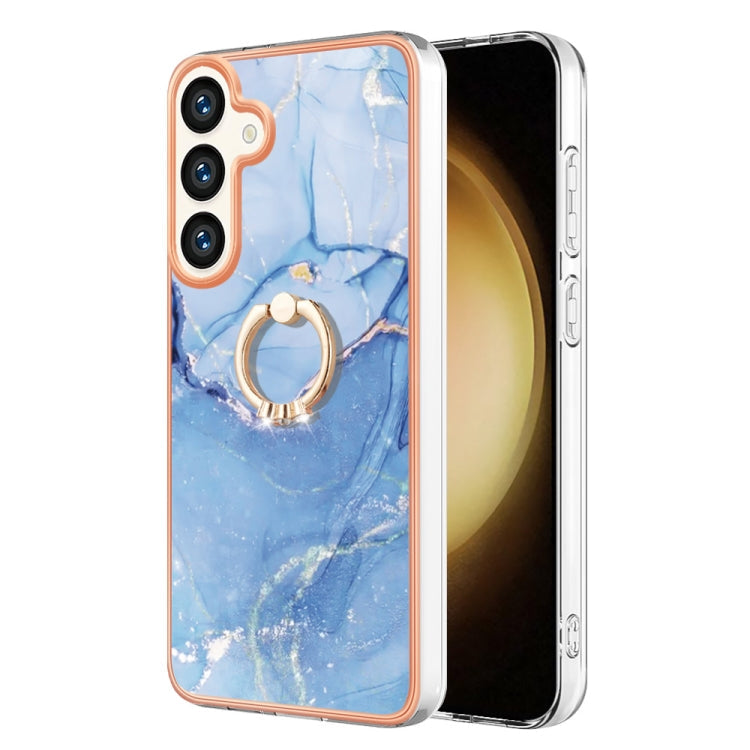 Electroplating Marble Dual-side IMD Phone Case with Ring, For Samsung Galaxy S24+ 5G, For Samsung Galaxy S24 5G, For Samsung Galaxy A05, For Samsung Galaxy A05s