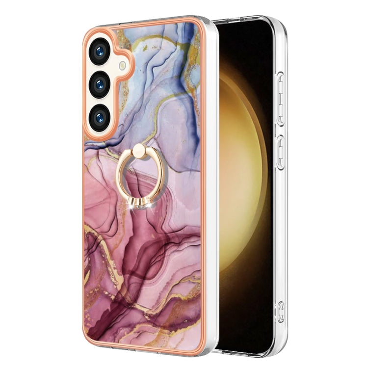 Electroplating Marble Dual-side IMD Phone Case with Ring, For Samsung Galaxy S24+ 5G, For Samsung Galaxy S24 5G, For Samsung Galaxy A05, For Samsung Galaxy A05s