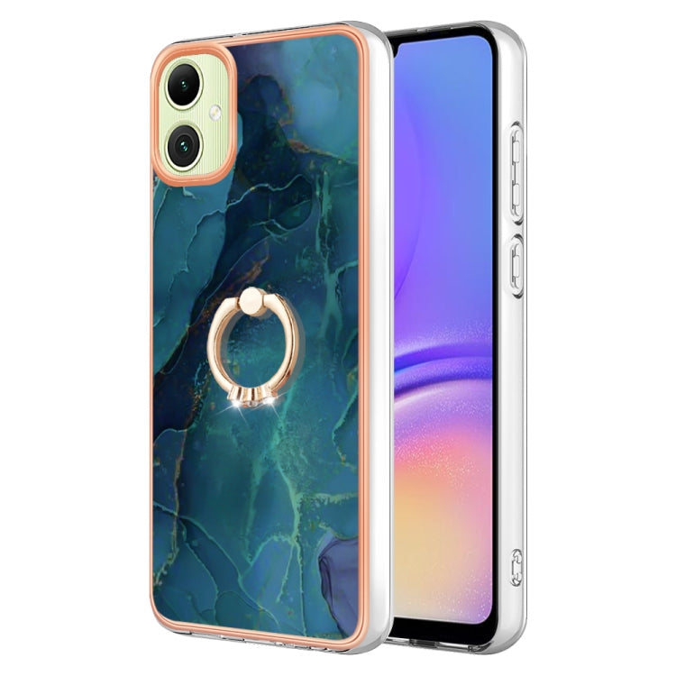 Electroplating Marble Dual-side IMD Phone Case with Ring, For Samsung Galaxy S24+ 5G, For Samsung Galaxy S24 5G, For Samsung Galaxy A05, For Samsung Galaxy A05s