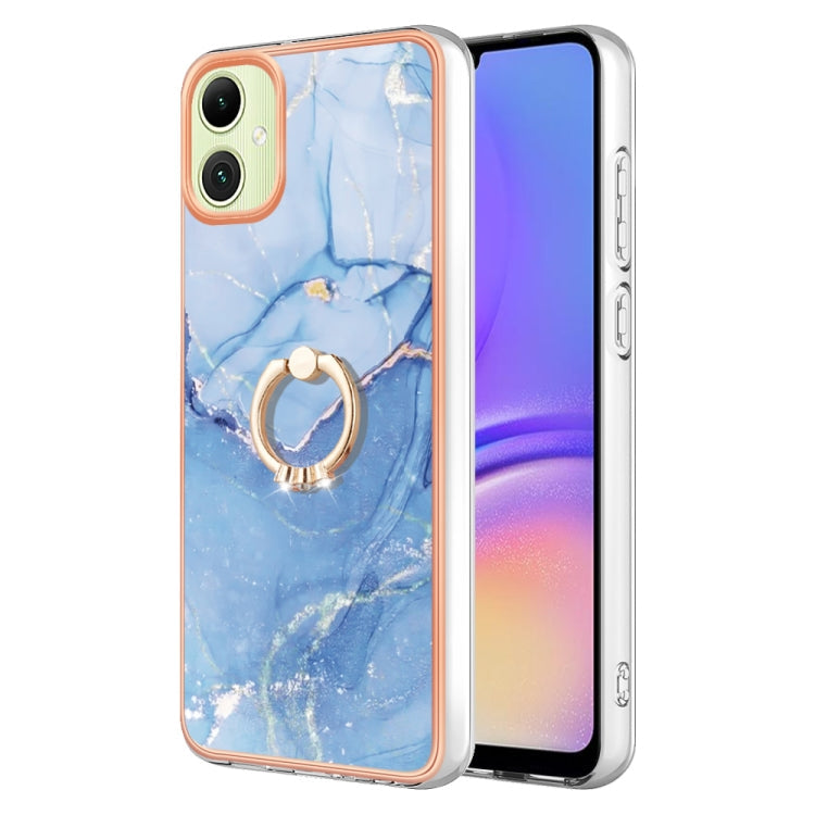 Electroplating Marble Dual-side IMD Phone Case with Ring, For Samsung Galaxy S24+ 5G, For Samsung Galaxy S24 5G, For Samsung Galaxy A05, For Samsung Galaxy A05s