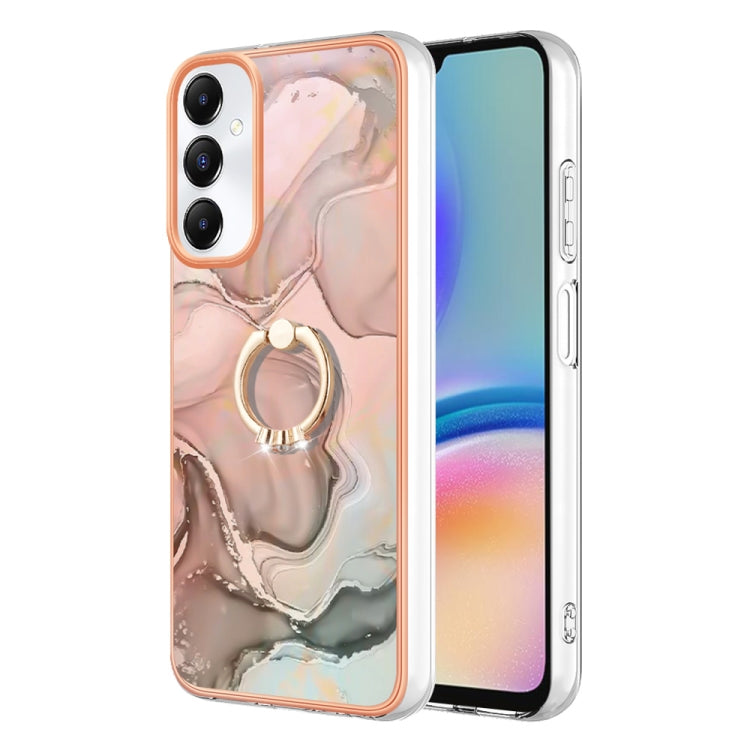 Electroplating Marble Dual-side IMD Phone Case with Ring, For Samsung Galaxy S24+ 5G, For Samsung Galaxy S24 5G, For Samsung Galaxy A05, For Samsung Galaxy A05s