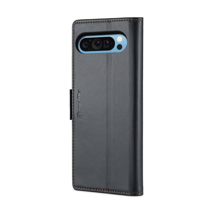 For Google Pixel 10 Pro XL / 9 Pro XL CaseMe 023 Butterfly Buckle Litchi Texture RFID Anti-theft Leather Phone Case(Black)