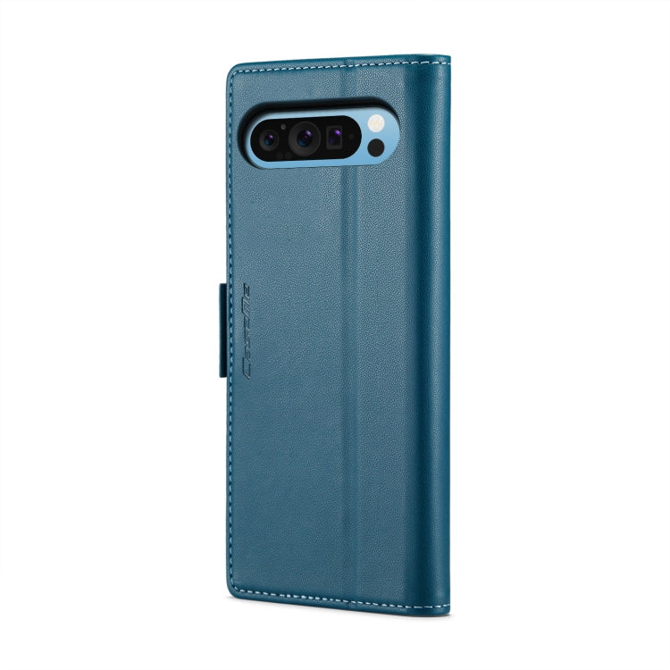 For Google Pixel 10 Pro XL / 9 Pro XL CaseMe 023 Butterfly Buckle Litchi Texture RFID Anti-theft Leather Phone Case(Blue)