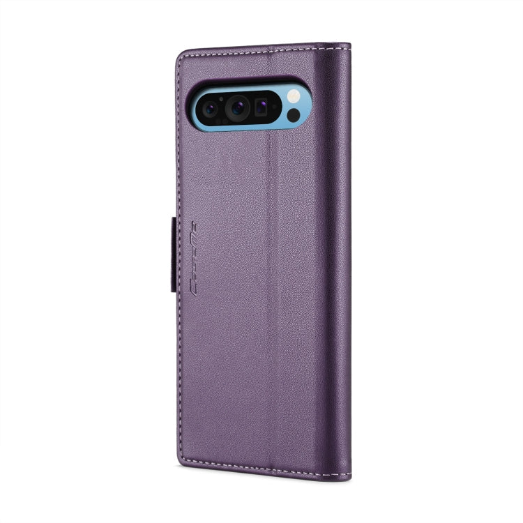 For Google Pixel 10 Pro XL / 9 Pro XL CaseMe 023 Butterfly Buckle Litchi Texture RFID Anti-theft Leather Phone Case(Pearly Purple)