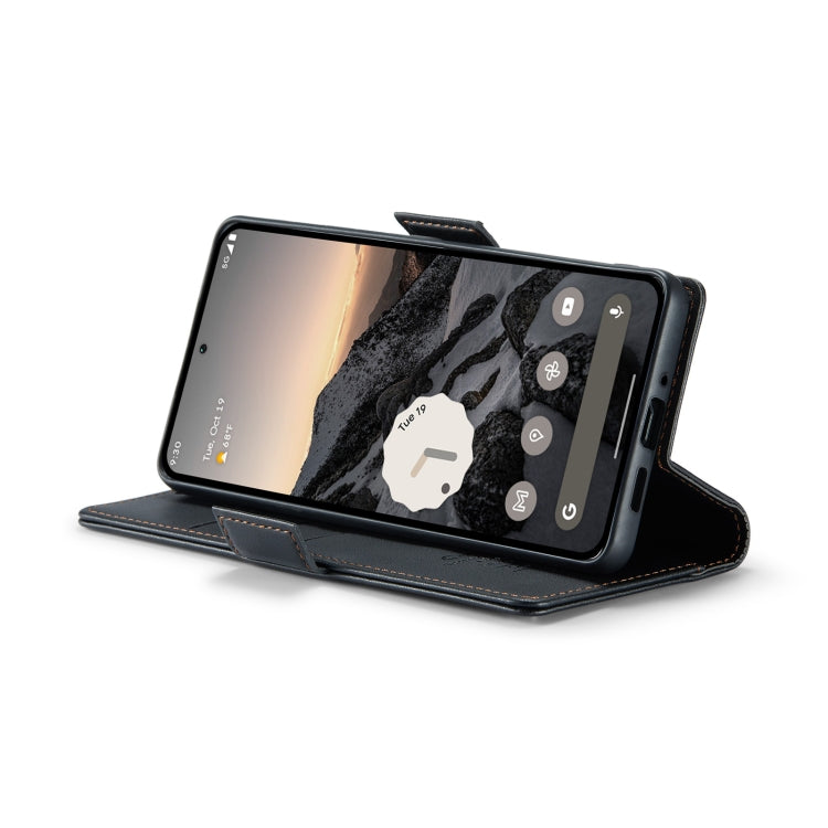 For Google Pixel 10 / 10 Pro / 9 CaseMe 023 Butterfly Buckle Litchi Texture RFID Anti-theft Leather Phone Case(Black)