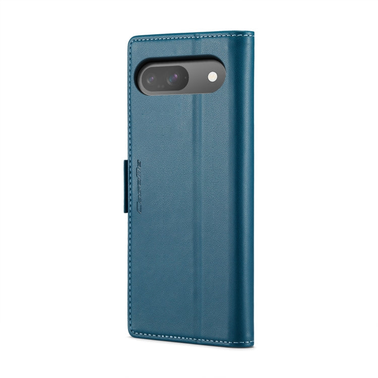 For Google Pixel 10 / 10 Pro / 9 CaseMe 023 Butterfly Buckle Litchi Texture RFID Anti-theft Leather Phone Case(Blue)