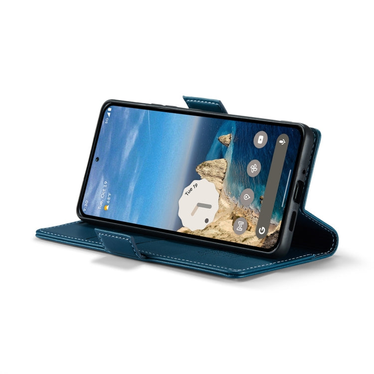 For Google Pixel 10 / 10 Pro / 9 CaseMe 023 Butterfly Buckle Litchi Texture RFID Anti-theft Leather Phone Case(Blue)
