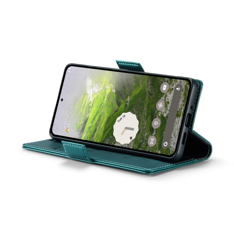 For Google Pixel 10 / 10 Pro / 9 CaseMe 023 Butterfly Buckle Litchi Texture RFID Anti-theft Leather Phone Case(Pearly Blue)