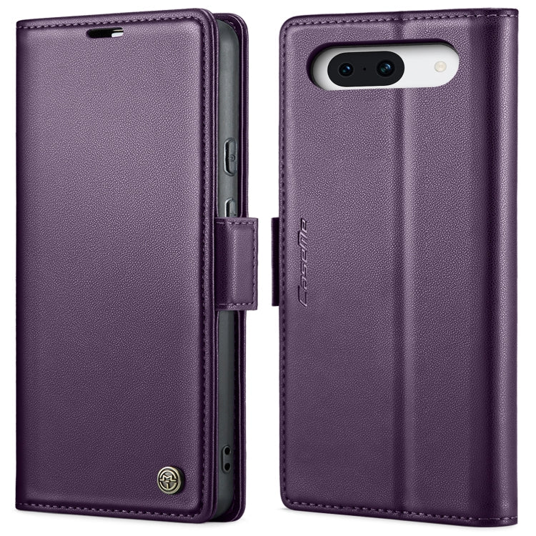 For Google Pixel 10 / 10 Pro / 9 CaseMe 023 Butterfly Buckle Litchi Texture RFID Anti-theft Leather Phone Case(Pearly Purple)