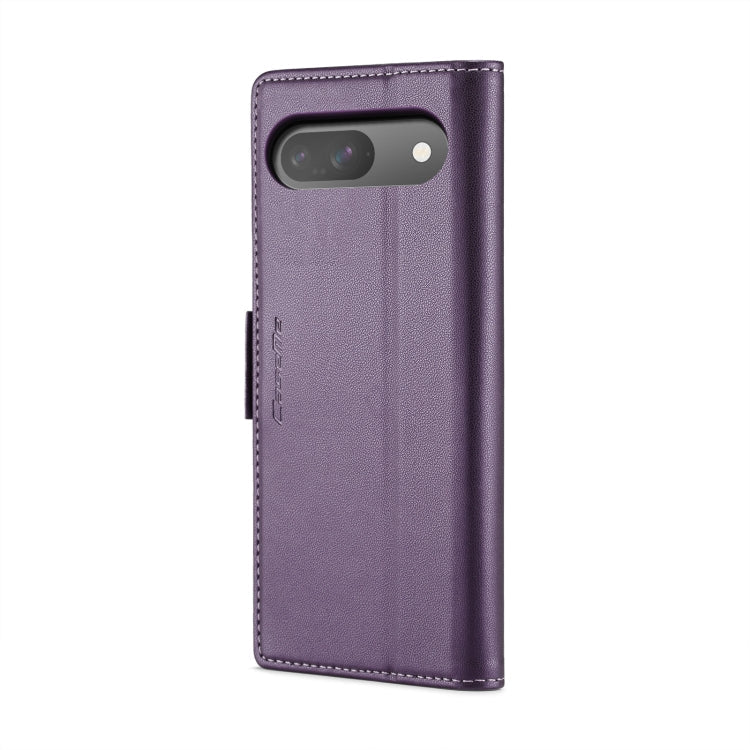 For Google Pixel 10 / 10 Pro / 9 CaseMe 023 Butterfly Buckle Litchi Texture RFID Anti-theft Leather Phone Case(Pearly Purple)