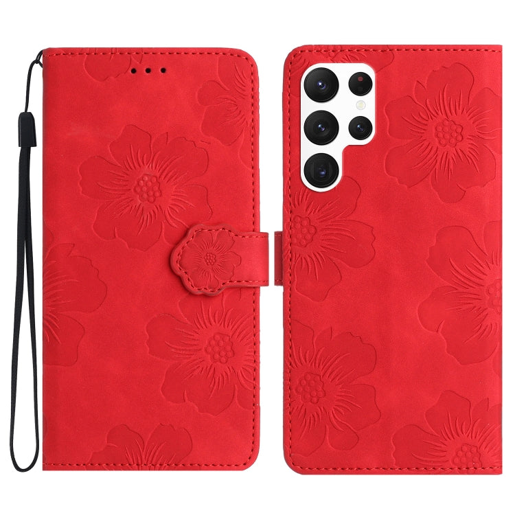 Flower Embossing Pattern Leather Phone Case, For Samsung Galaxy S23 5G, For Samsung Galaxy S23 Ultra 5G, For Samsung Galaxy S22 5G, For Samsung Galaxy S22+ 5G