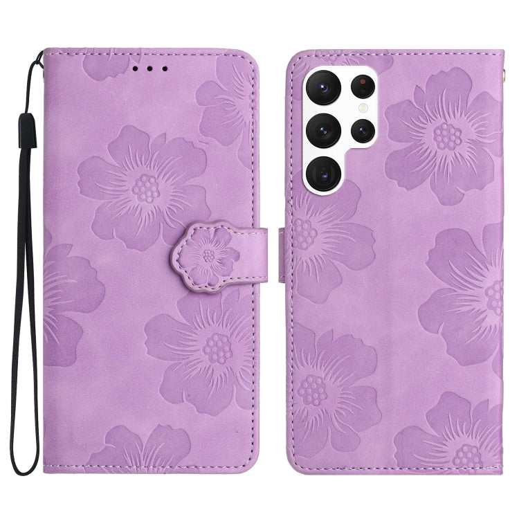 Flower Embossing Pattern Leather Phone Case, For Samsung Galaxy S22 Ultra 5G, For Samsung Galaxy S21 5G, For Samsung Galaxy S21+ 5G, For Samsung Galaxy S21 Ultra 5G