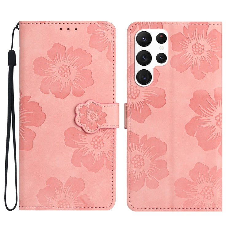 Flower Embossing Pattern Leather Phone Case, For Samsung Galaxy S22 Ultra 5G, For Samsung Galaxy S21 5G, For Samsung Galaxy S21+ 5G, For Samsung Galaxy S21 Ultra 5G