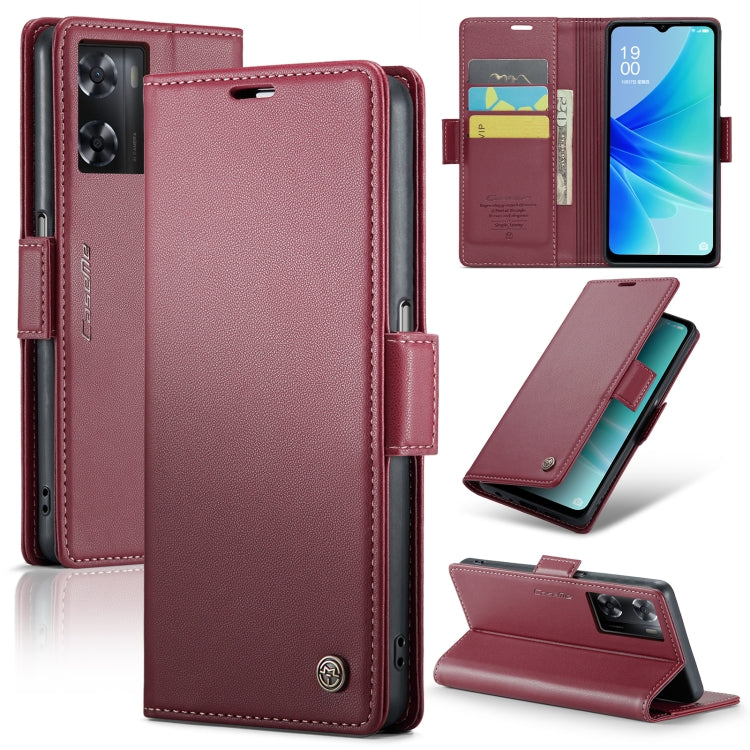 CaseMe 023 Butterfly Buckle Litchi Texture RFID Anti-theft Leather Phone Case, For OPPO Reno8 T 4G, For OPPO A57 4G Global/A57s 4G Global, For OPPO Reno10 5G Global／Reno10 Pro Global, For OPPO A78 4G