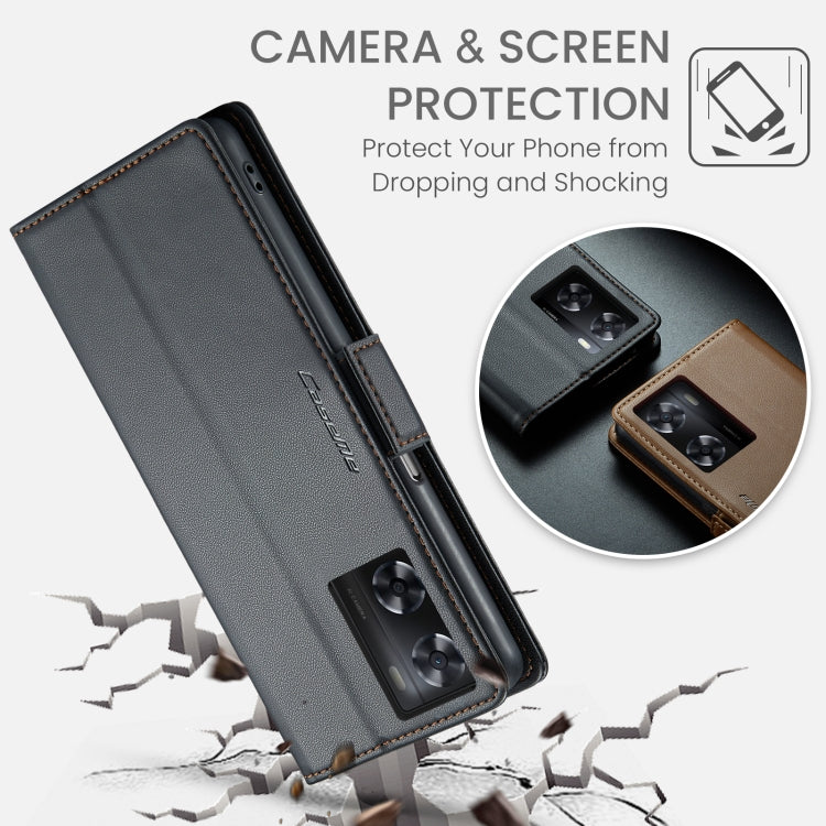 CaseMe 023 Butterfly Buckle Litchi Texture RFID Anti-theft Leather Phone Case, For OPPO A77 4G Global / A57e 4G, For OPPO A77s, For OPPO Reno8 Pro 5G Global, For OPPO Reno7 Z Global/Reno7 Lite Global