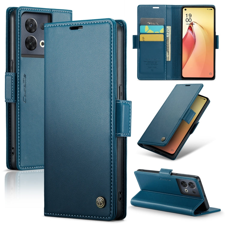 CaseMe 023 Butterfly Buckle Litchi Texture RFID Anti-theft Leather Phone Case, For OPPO A77 4G Global / A57e 4G, For OPPO A77s, For OPPO Reno8 Pro 5G Global, For OPPO Reno7 Z Global/Reno7 Lite Global