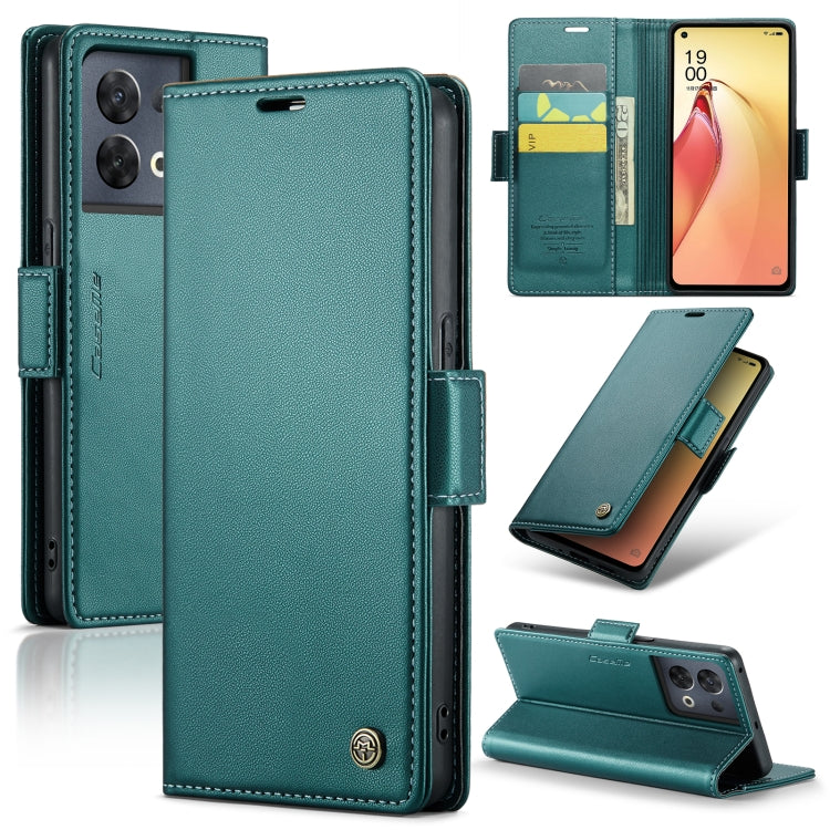 CaseMe 023 Butterfly Buckle Litchi Texture RFID Anti-theft Leather Phone Case, For OPPO A77 4G Global / A57e 4G, For OPPO A77s, For OPPO Reno8 Pro 5G Global, For OPPO Reno7 Z Global/Reno7 Lite Global