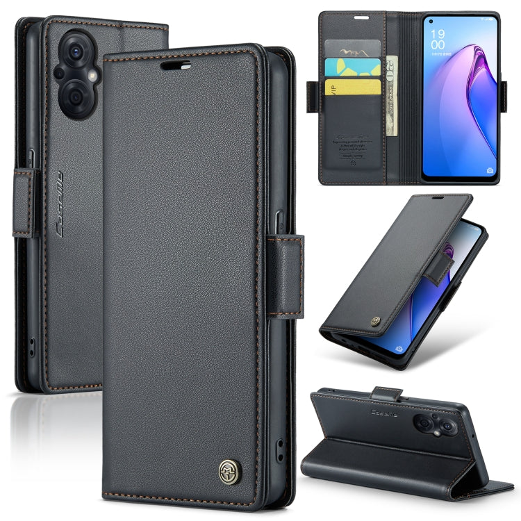 CaseMe 023 Butterfly Buckle Litchi Texture RFID Anti-theft Leather Phone Case, For OPPO A77 4G Global / A57e 4G, For OPPO A77s, For OPPO Reno8 Pro 5G Global, For OPPO Reno7 Z Global/Reno7 Lite Global
