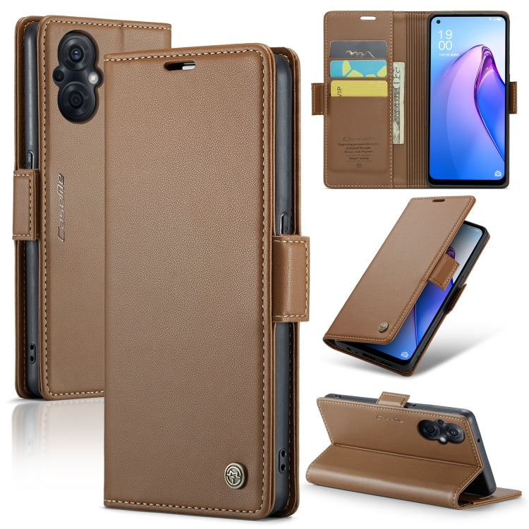 CaseMe 023 Butterfly Buckle Litchi Texture RFID Anti-theft Leather Phone Case, For OPPO A77 4G Global / A57e 4G, For OPPO A77s, For OPPO Reno8 Pro 5G Global, For OPPO Reno7 Z Global/Reno7 Lite Global