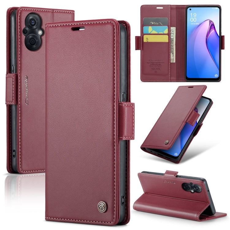 CaseMe 023 Butterfly Buckle Litchi Texture RFID Anti-theft Leather Phone Case, For OPPO A77 4G Global / A57e 4G, For OPPO A77s, For OPPO Reno8 Pro 5G Global, For OPPO Reno7 Z Global/Reno7 Lite Global