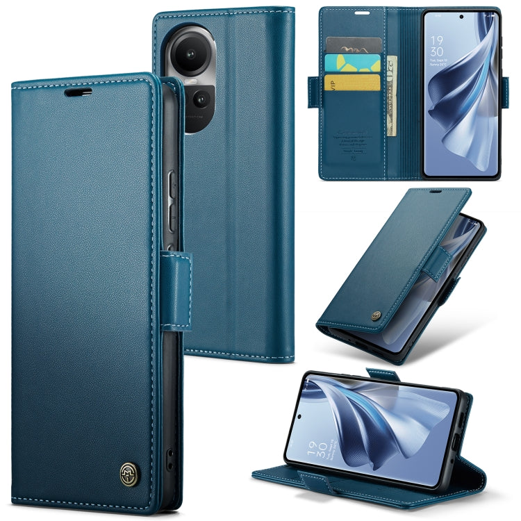 CaseMe 023 Butterfly Buckle Litchi Texture RFID Anti-theft Leather Phone Case, For OPPO Reno8 T 4G, For OPPO A57 4G Global/A57s 4G Global, For OPPO Reno10 5G Global／Reno10 Pro Global, For OPPO A78 4G
