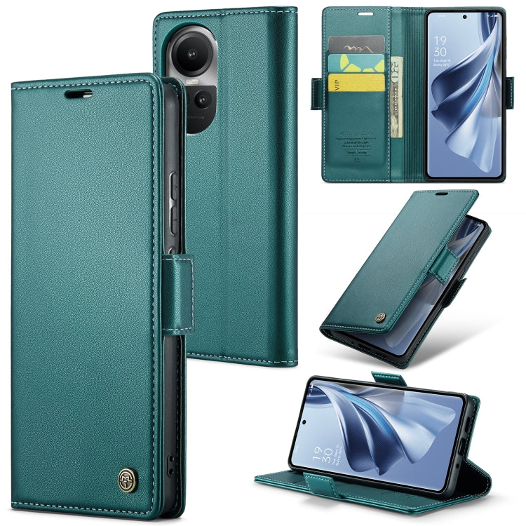 CaseMe 023 Butterfly Buckle Litchi Texture RFID Anti-theft Leather Phone Case, For OPPO Reno8 T 4G, For OPPO A57 4G Global/A57s 4G Global, For OPPO Reno10 5G Global／Reno10 Pro Global, For OPPO A78 4G