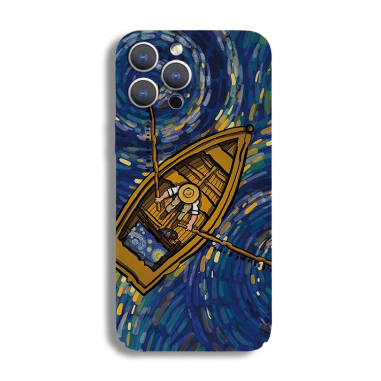 Precise Hole Oil Painting Pattern PC Phone Case, For iPhone 14 Pro, For iPhone 14 Pro Max