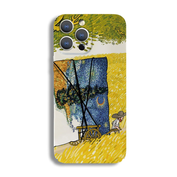 Precise Hole Oil Painting Pattern PC Phone Case, For iPhone 13 mini, For iPhone 12