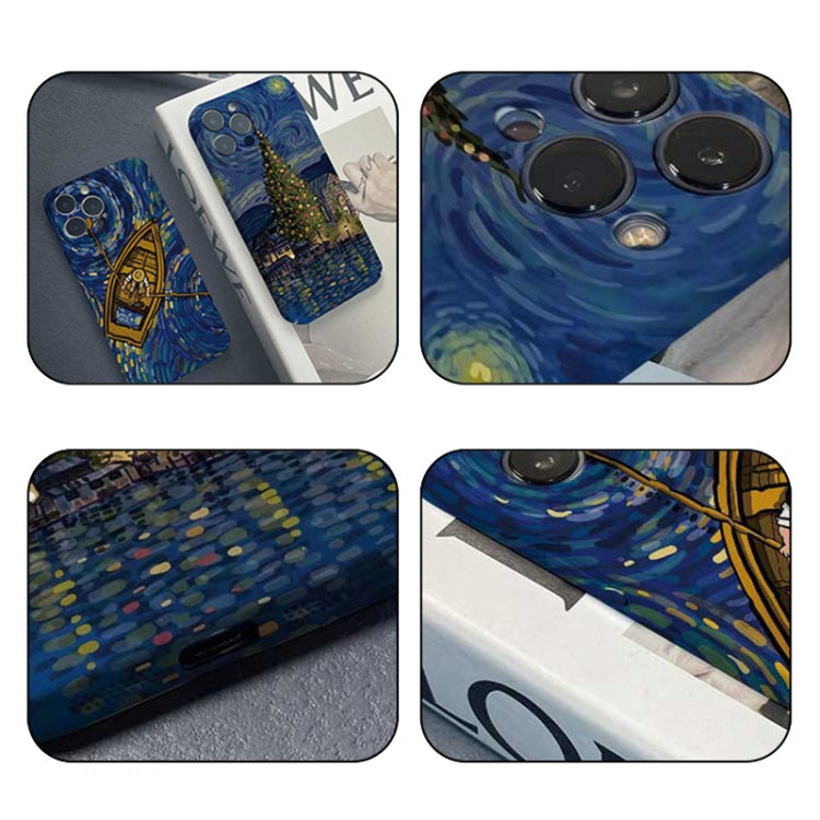 Precise Hole Oil Painting Pattern PC Phone Case, For iPhone 12 Pro Max, For iPhone 12 Pro