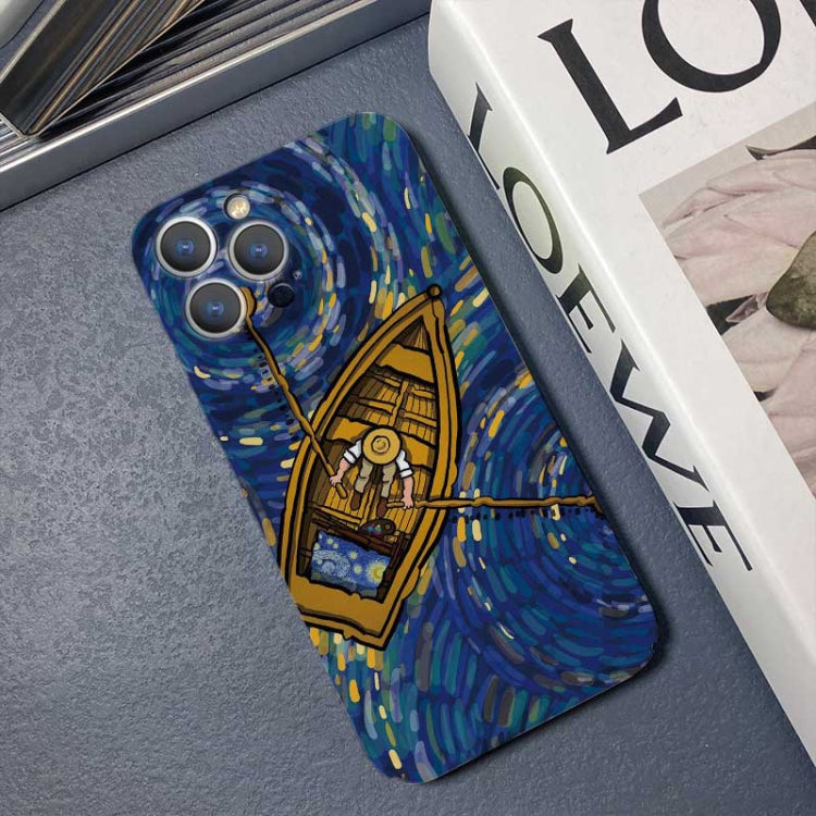 Precise Hole Oil Painting Pattern PC Phone Case, For iPhone SE 2022 / 2020 / 8 / 7, For iPhone 13 Pro Max