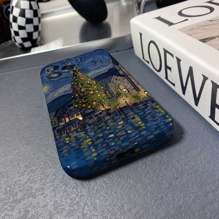 Precise Hole Oil Painting Pattern PC Phone Case, For iPhone XS Max, For iPhone 8 Plus / 7 Plus