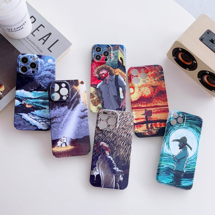Precise Hole Oil Painting Pattern PC Phone Case, For iPhone 8 Plus / 7 Plus, For iPhone X / XS, For iPhone XS Max, For iPhone XR