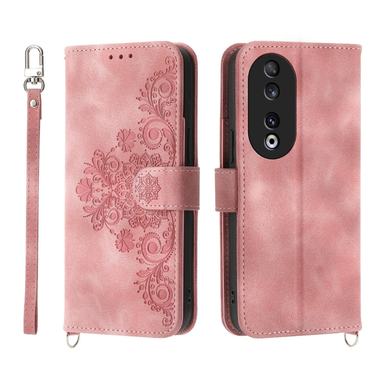 Skin Feel Flowers Embossed Wallet Leather Phone Case, For Honor 90 Pro 5G, For Honor 90 5G, For Honor X50i, For Honor X40i 5G / Play7T Pro