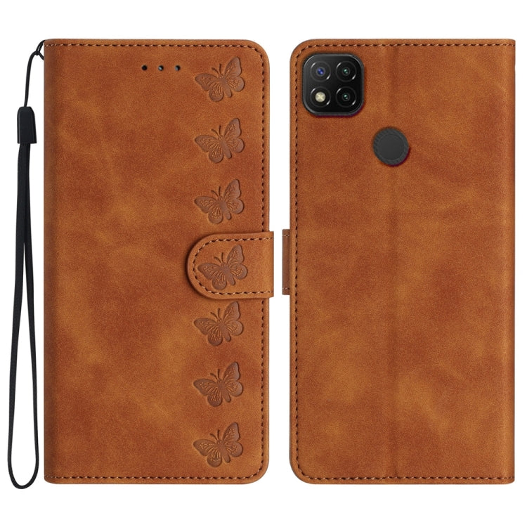 Seven Butterflies Embossed Leather Phone Case, For Xiaomi Redmi A1, For Xiaomi Redmi Note 11 Pro 5G Global, For Xiaomi 12 Lite, For Xiaomi Redmi 10A