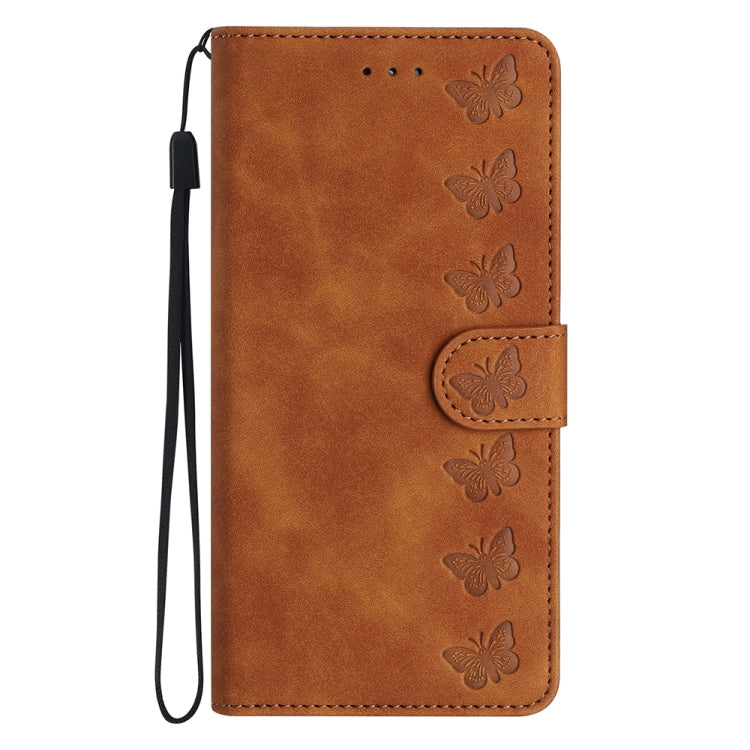 Seven Butterflies Embossed Leather Phone Case, For Xiaomi Redmi Note 10 5G, For Xiaomi Redmi 9A, For Xiaomi Redmi 9, For Xiaomi Redmi 9C