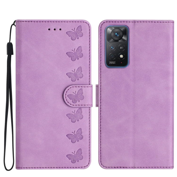 Seven Butterflies Embossed Leather Phone Case, For Xiaomi Redmi A1, For Xiaomi Redmi Note 11 Pro 5G Global, For Xiaomi 12 Lite, For Xiaomi Redmi 10A