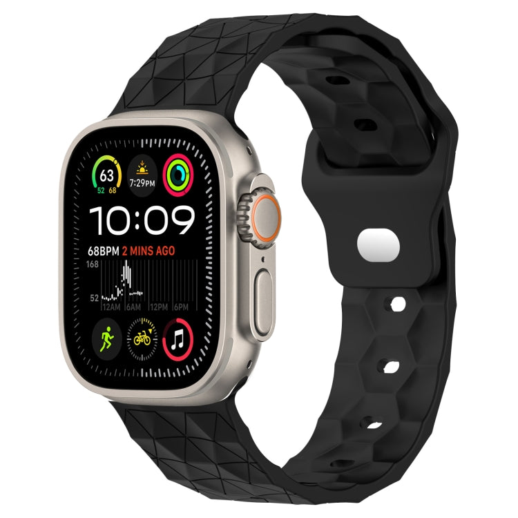 Football Texture Silicone Watch Band, For Apple Watch Ultra 2 49mm, For Apple Watch 9 45mm