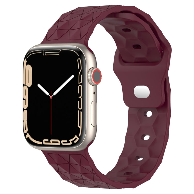 Football Texture Silicone Watch Band, For Apple Watch Ultra 2 49mm, For Apple Watch 9 45mm