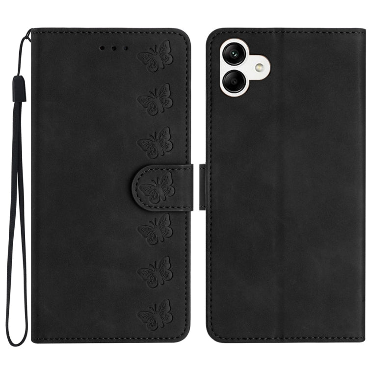 Seven Butterflies Embossed Leather Phone Case, For Samsung Galaxy A02s EU Version, For Samsung Galaxy A03, For Samsung Galaxy A03 Core, For Samsung Galaxy A04