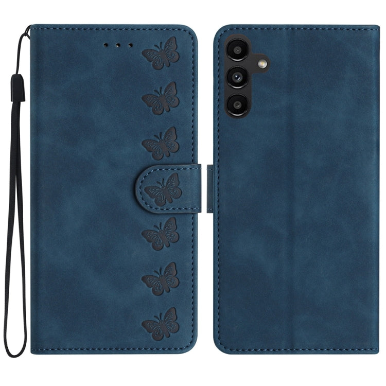 Seven Butterflies Embossed Leather Phone Case, For Samsung Galaxy A13 5G, For Samsung Galaxy A14 5G, For Samsung Galaxy S24 5G, For Samsung Galaxy A05s