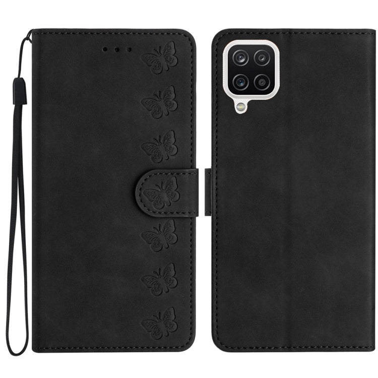 Seven Butterflies Embossed Leather Phone Case, For Samsung Galaxy A20 / A30, For Samsung Galaxy A20e, For Samsung Galaxy A20s, For Samsung Galaxy A22 4G