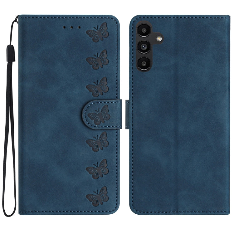 Seven Butterflies Embossed Leather Phone Case, For Samsung Galaxy A13 5G, For Samsung Galaxy A14 5G, For Samsung Galaxy S24 5G, For Samsung Galaxy A05s