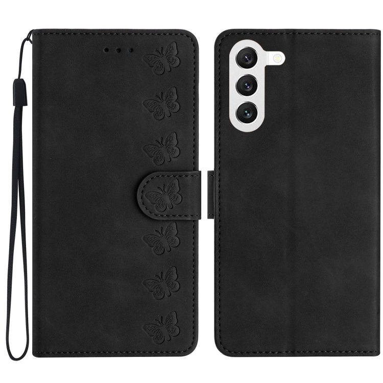 Seven Butterflies Embossed Leather Phone Case, For Samsung Galaxy A13 5G, For Samsung Galaxy A14 5G, For Samsung Galaxy S24 5G, For Samsung Galaxy A05s