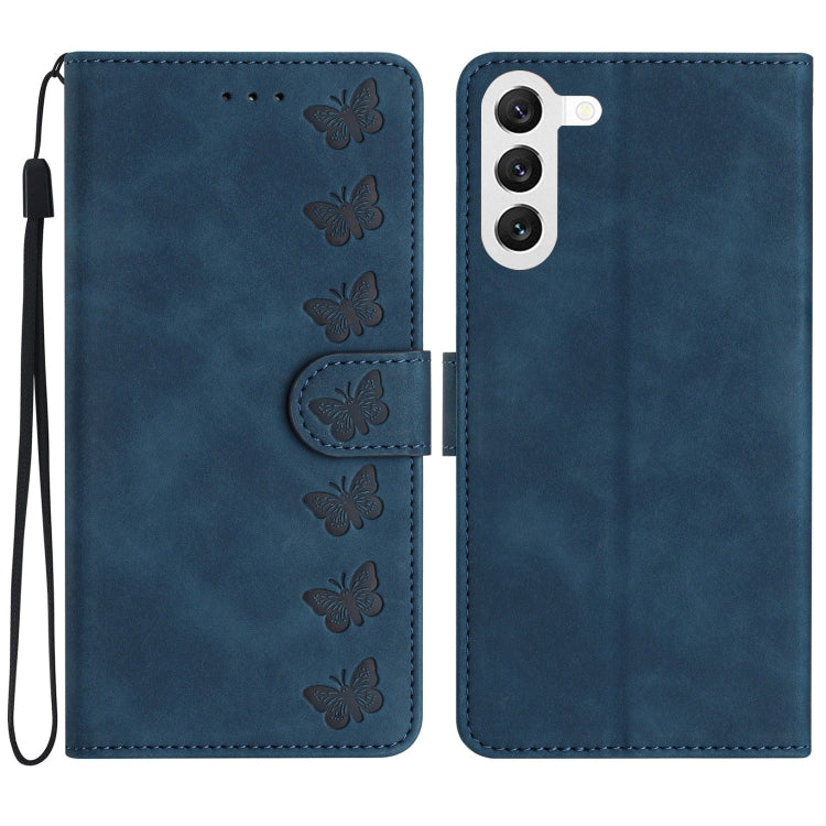 Seven Butterflies Embossed Leather Phone Case, For Samsung Galaxy A13 5G, For Samsung Galaxy A14 5G, For Samsung Galaxy S24 5G, For Samsung Galaxy A05s